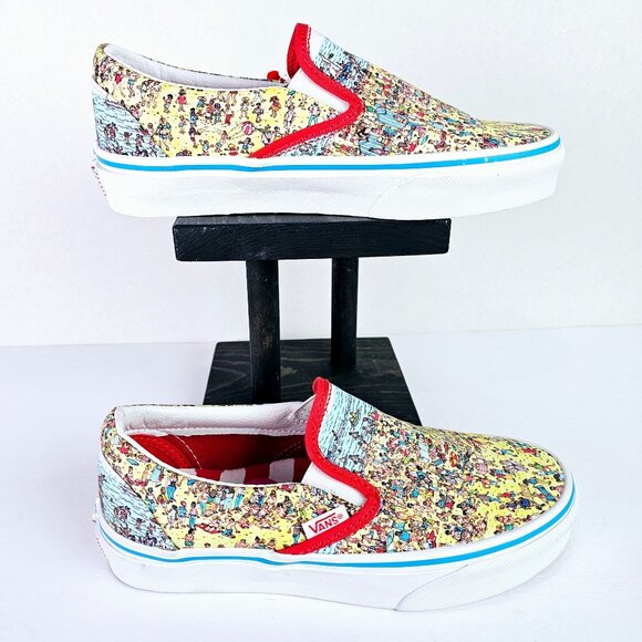 Vans Where's Waldo? Limited Edition Slip-on Shoes, W5.5, M4, K4, NWT - Picture 4 of 8